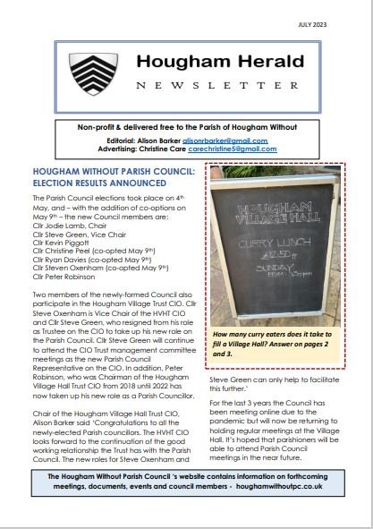 Newsletter for July 2023 edition