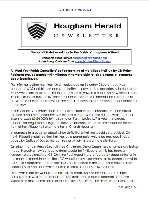 Newsletter for September 2023