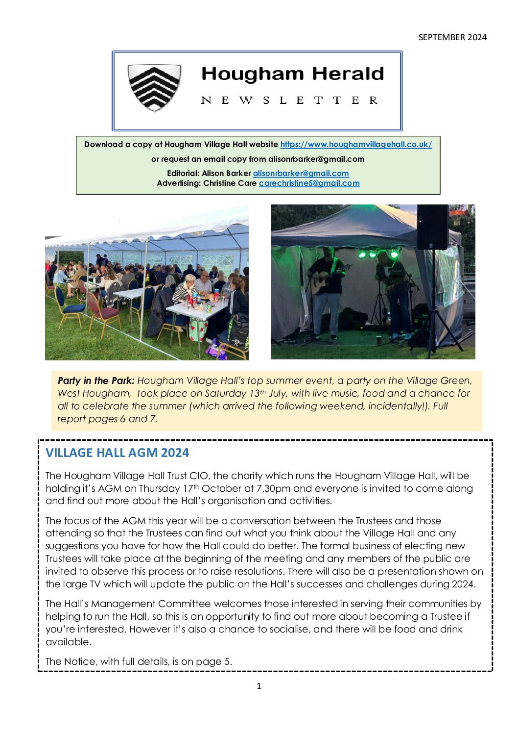 Newsletter for September 2024